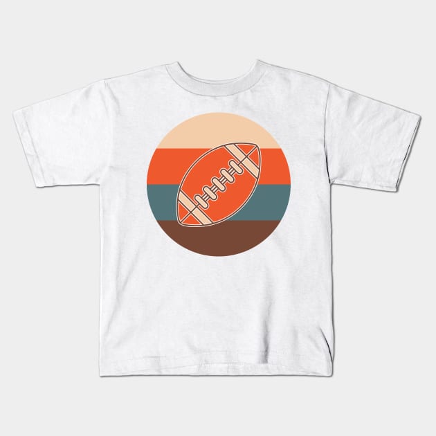 Football Ball in Retro Colors Kids T-Shirt by acidmit